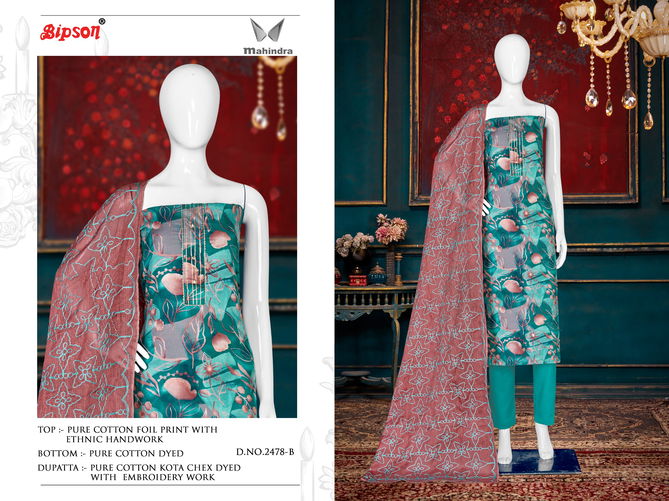 Mahindra 2478 By Bipson Printed Cotton Dress Material Wholesale Clothing Suppliers In India